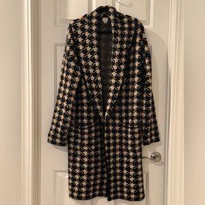 a new day Houndstooth Patterned Sweater Coat